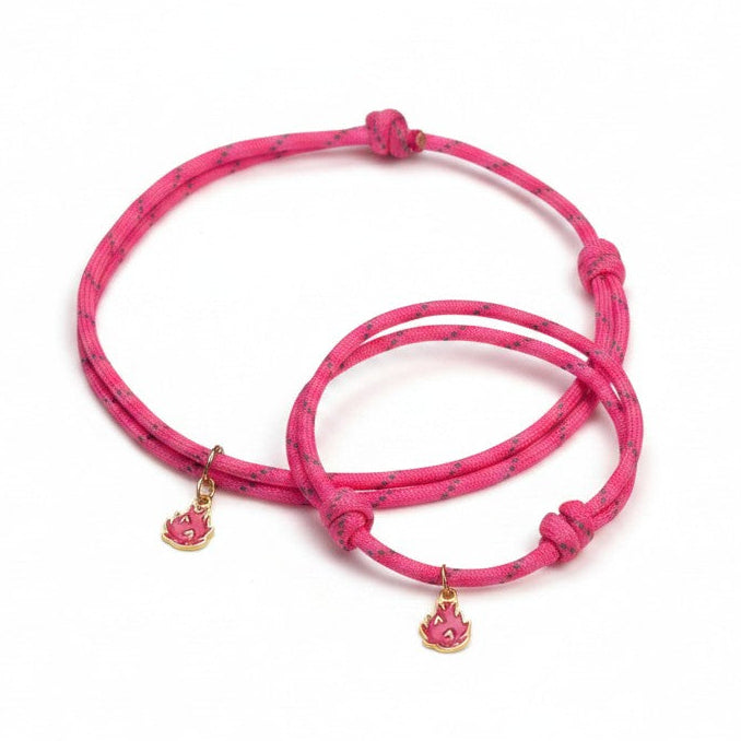 Reflective Friendship Bracelet Pink