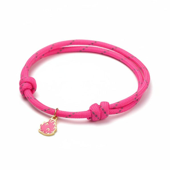 Reflective Friendship Bracelet Pink