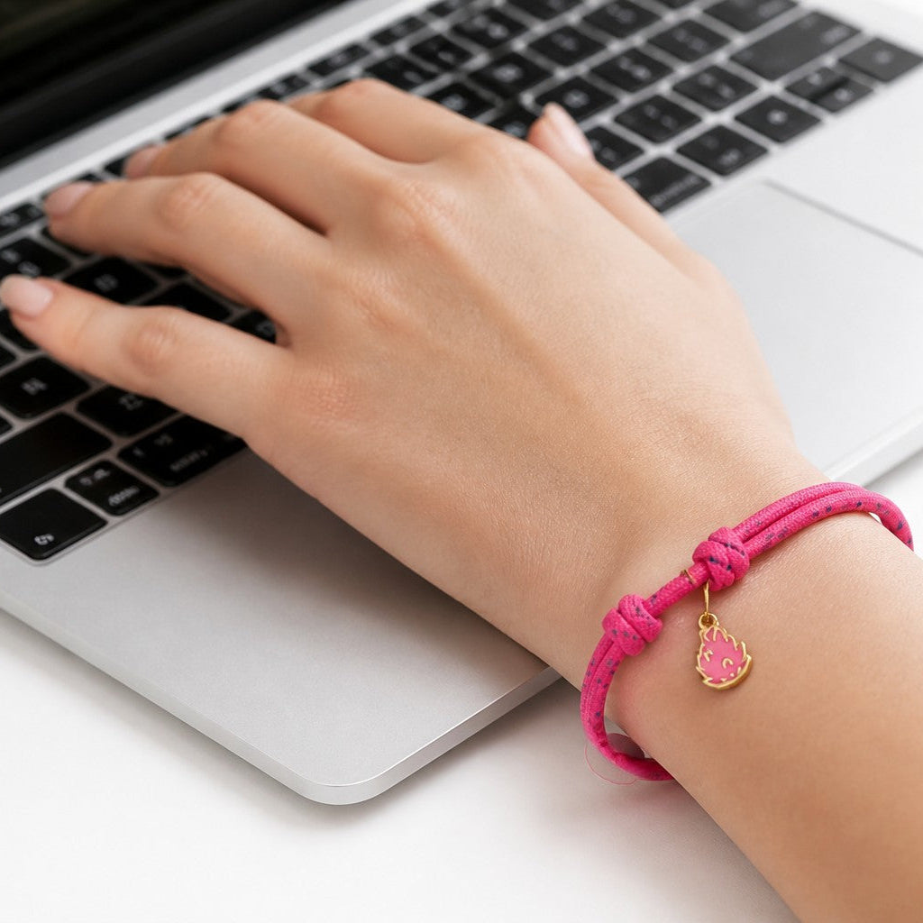 Reflective Friendship Bracelet Pink