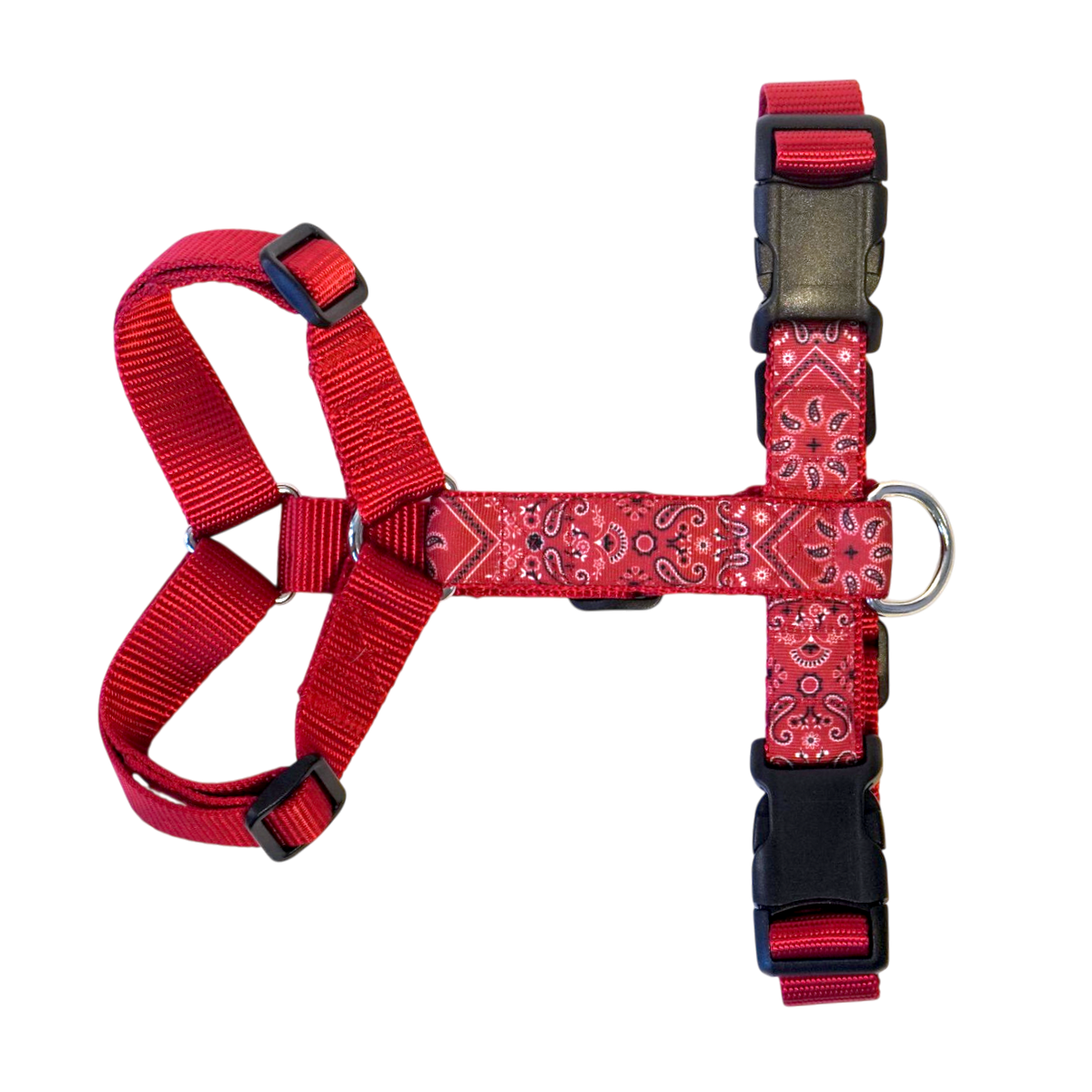 Dog harness Paisley Red